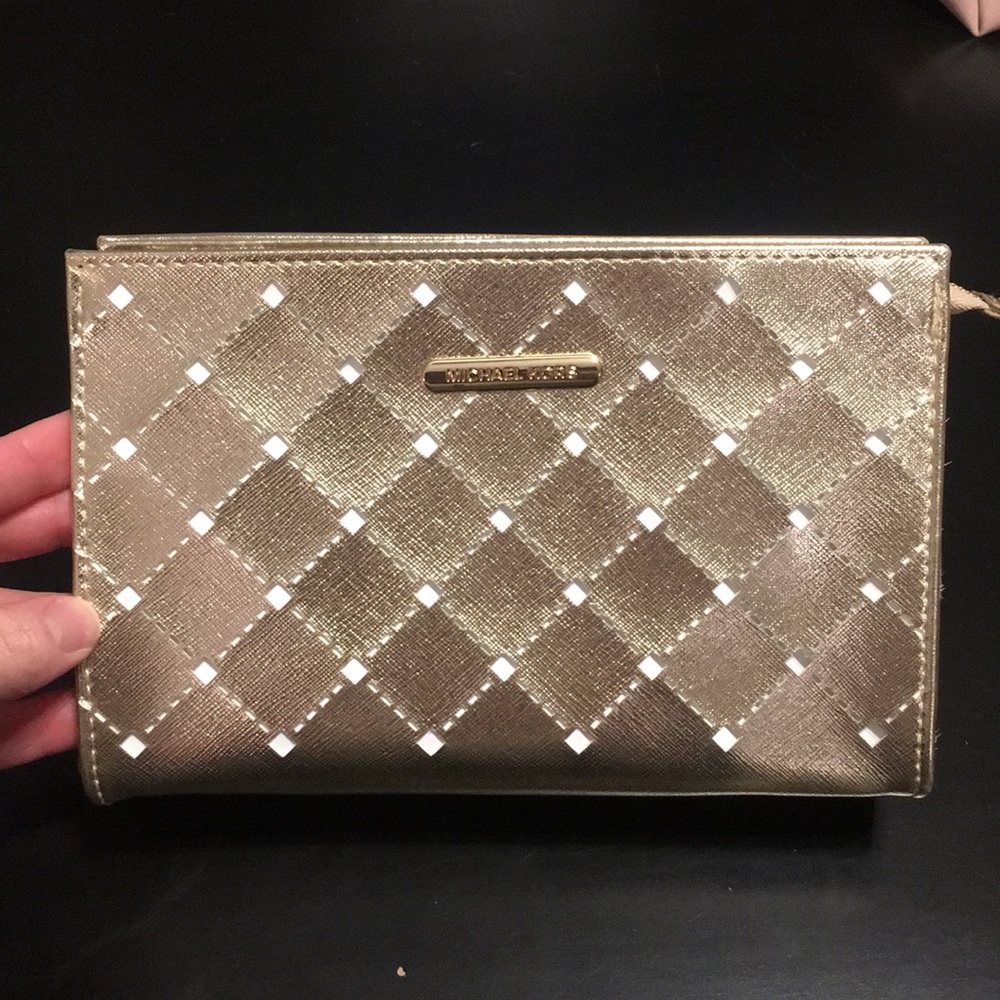 Michael Kors Gold Cosmetic Bag